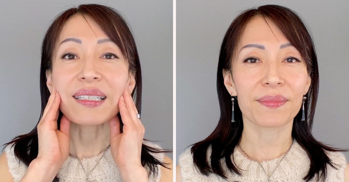 Clenched vs Relaxed Jawline