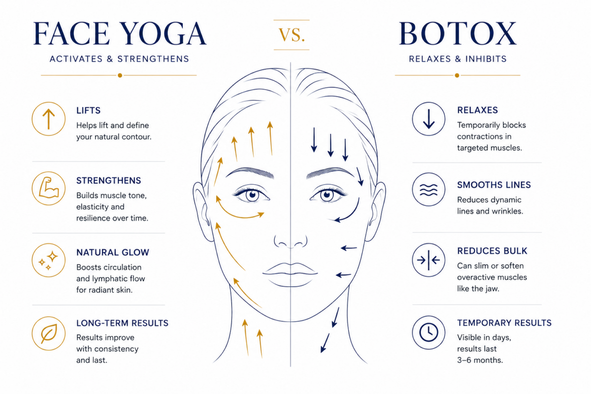 facial muscles face yoga vs botox — Face Yoga Method